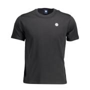 North Sails Svart T-shirt med logodetalj Black, Herr