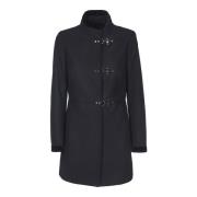 Fay Svart Virginia Kappa Elegant Stil Black, Dam