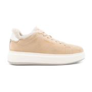 Woolrich Beige Sneakers med Mockadetaljer Beige, Dam