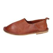 Moma Vintage Läder Loafers för Kvinnor Brown, Dam