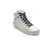 Crime London Vita High Top Distressed Sneakers White, Herr