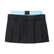 Alexander Wang Prestyled Veckad Skort Svart Black, Dam