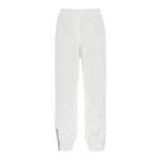 Brunello Cucinelli Glittrande Monile Broderi Bomullsjoggers White, Dam