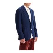 Brunello Cucinelli Deconstructed ull silke kashmir jacka Blue, Herr