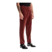 Brunello Cucinelli Capo Style Corduroy Leisure Fit Byxor Red, Herr