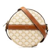 Celine Vintage Pre-owned Canvas crossbodyvskor White, Dam