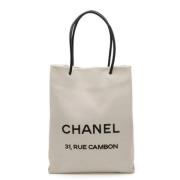 Chanel Vintage Pre-owned Laeder totevskor White, Dam