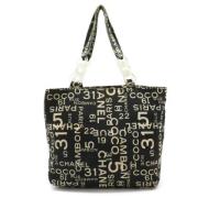 Chanel Vintage Pre-owned Canvas totevskor Black, Dam