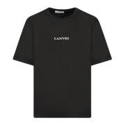 Lanvin Svart T-shirt för män Black, Herr