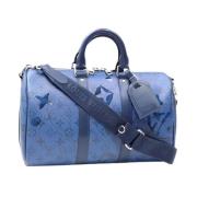 Louis Vuitton Vintage Pre-owned Canvas handvskor Blue, Dam