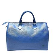 Louis Vuitton Vintage Pre-owned Laeder handvskor Blue, Dam