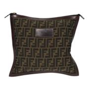 Fendi Vintage Pre-owned Canvas kuvertvskor Brown, Dam