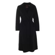 Max Mara Elegant Ullblandad Kappa Black, Dam