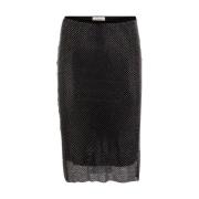 Sportmax Meshkjol med Strass Black, Dam