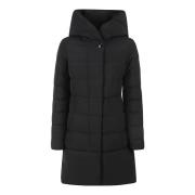 Woolrich Svart Puffy Prescott Parka Kappa Black, Dam