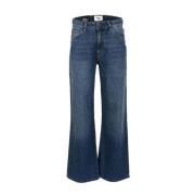 DNM Pure Retro-chic wide leg jeans Blue, Dam