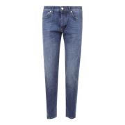 Barba Mid Denim Jeans Blue, Herr