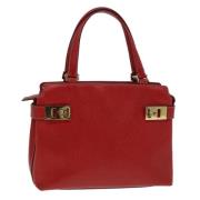 Salvatore Ferragamo Pre-owned Pre-owned Laeder handvskor Red, Dam