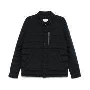 Moncler Kort Svart Dunjacka med Logotyp Black, Herr