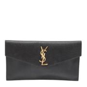 Yves Saint Laurent Vintage Pre-owned Laeder kuvertvskor Black, Dam