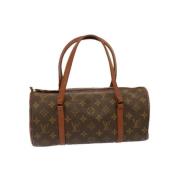 Louis Vuitton Vintage Pre-owned Canvas handvskor Brown, Dam