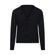 Emporio Armani Svart Cardigan för Kvinnor Black, Herr