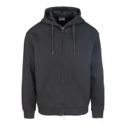 Emporio Armani Svart Hoodie Med Dragkedja Black, Herr