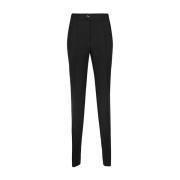 Gucci Slim Tailored Silk Wool Pants Black, Dam