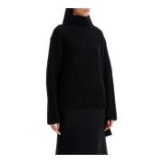 Marni Oversized High-Neck Pullover Black, Dam