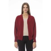 Baldinini Trendig Cardigan med Metall Monogram Red, Dam