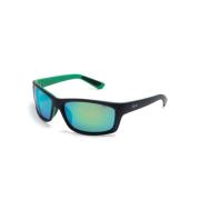 Maui Jim Kanaio Coast Gm766-02 Matte Black/Green Sunglasses Black, Her...