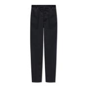 AllSaints Crease Trousers Blackwater Gray, Herr