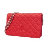 Chanel Vintage Pre-owned Laeder plnbcker Red, Dam