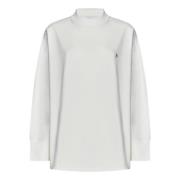 The Attico Vit Bomull Jersey T-shirt Chic Stil White, Dam