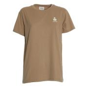 Isabel Marant Étoile Khaki Bomull T-shirt Snygg Tee Brown, Dam