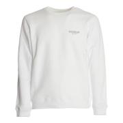 Dondup Vit Crewneck Sweatshirt Ultimat Komfort Stil White, Herr