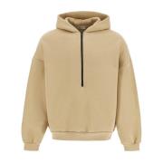 Fear Of God Oversized huvtröja med halv dragkedja Beige, Herr