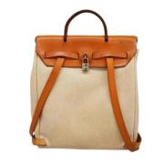 Hermès Vintage Pre-owned Canvas handvskor Beige, Dam