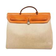 Hermès Vintage Pre-owned Canvas handvskor White, Dam