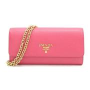 Prada Vintage Pre-owned Laeder plnbcker Pink, Dam