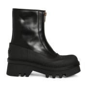 Chloé Svarta Läder Ankelboots Black, Dam