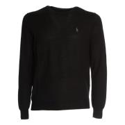 Ralph Lauren Herrkläder Stickat Svart Aw24 Black, Herr