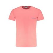 Trussardi Rosa Bomull T-shirt med Tryck Logo Pink, Herr