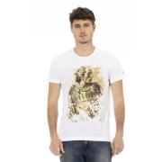 Trussardi Casual T-shirt med rund hals White, Herr