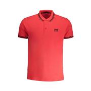 Cavalli Class Röd Bomull Polo Shirt med Korta ärmar Red, Herr