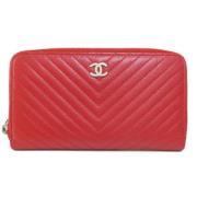 Chanel Vintage Pre-owned Laeder plnbcker Red, Dam