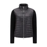 Moncler Vadderad ull kofta jacka svart Black, Dam