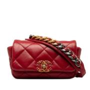 Chanel Vintage Pre-owned Laeder crossbodyvskor Red, Dam