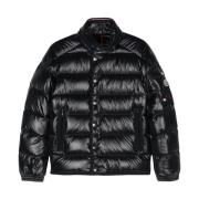 Moncler Blå Vadderad Quiltad Kappa Hög Hals Blue, Herr