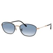 Ray-Ban Metallram Solglasögon Blå Gradient Linser Black, Unisex